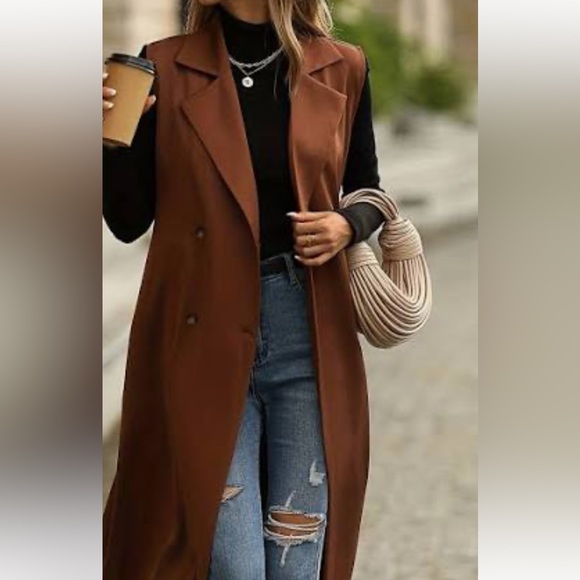 Rachel Zoe Women's S Gray Open Front Knit Cardigan Sweater Vest - Picture 8 of 11